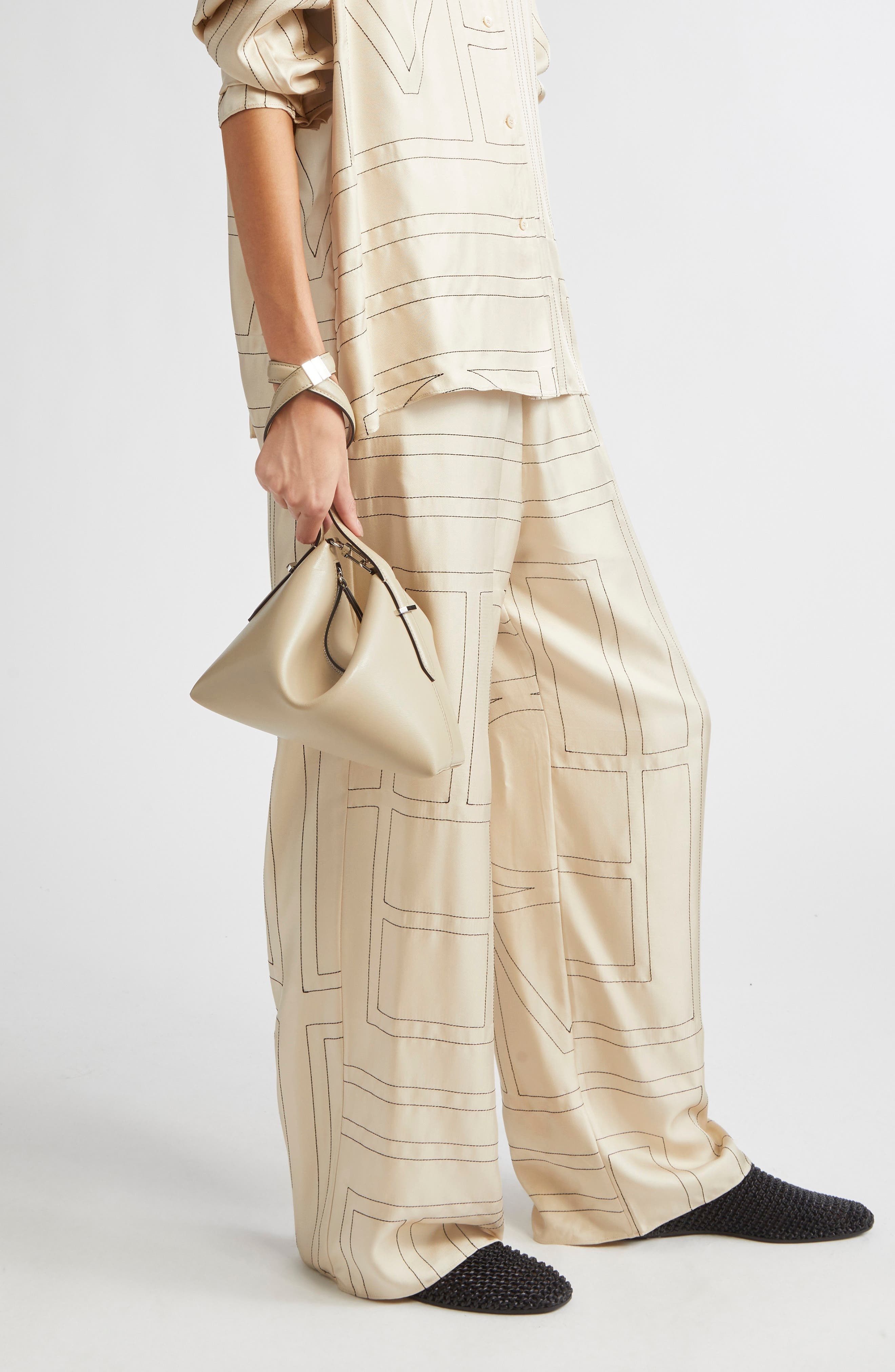 TOTEME Scoop Leather Clutch in Fawn at Nordstrom - 2
