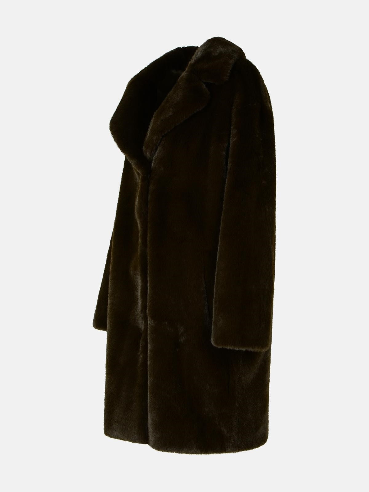 'TEDDY CAMILLE' BROWN FAUX FUR JACKET - 2