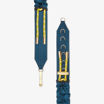 FENDI Blue satin belt outlook