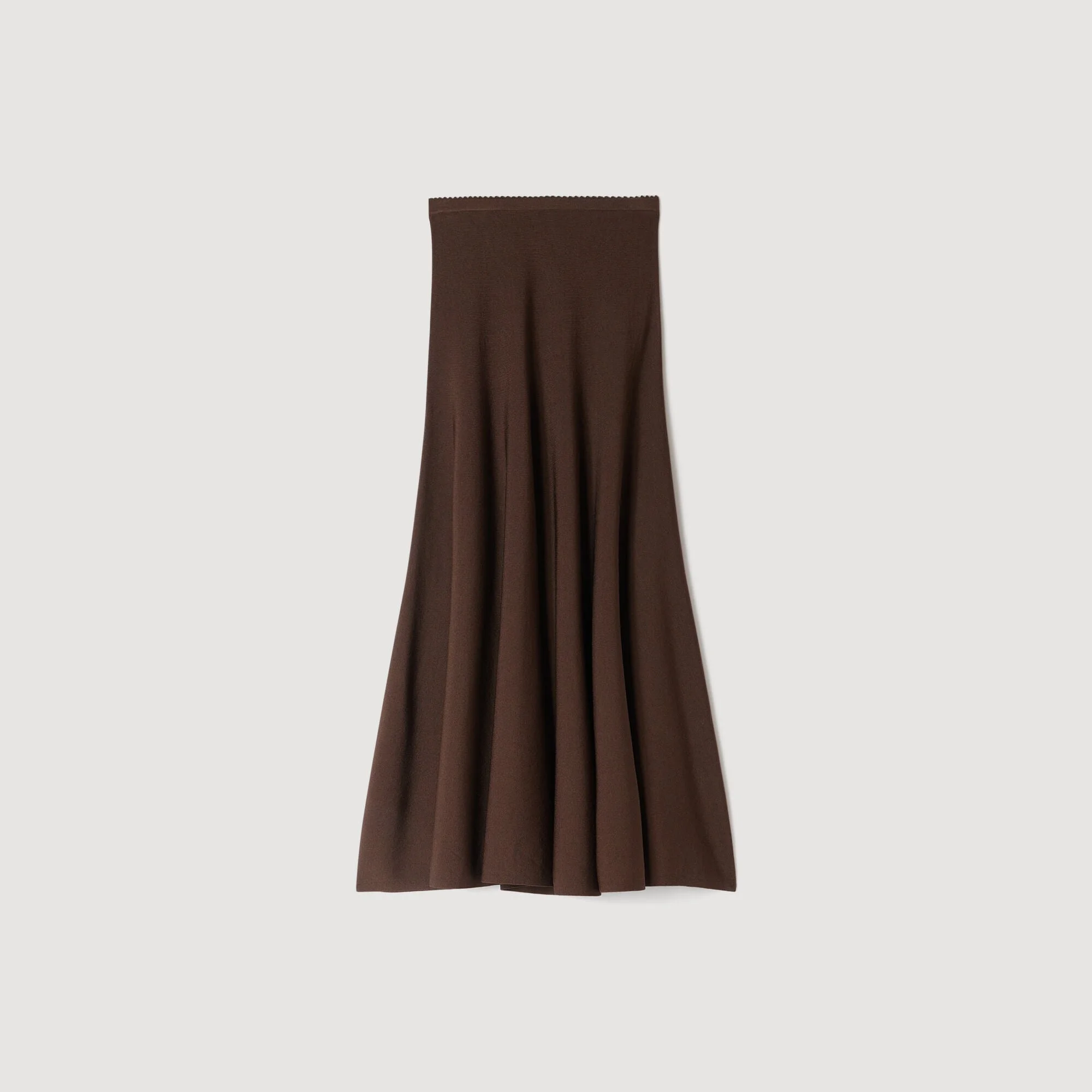 LONG FINE KNIT SKIRT - 1
