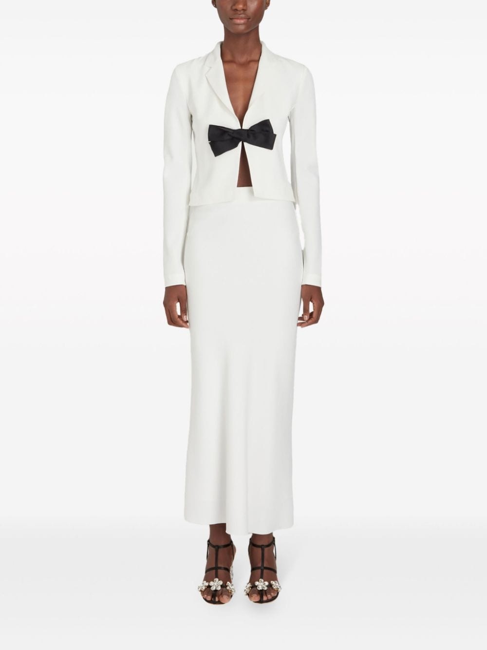 high-waist crepe maxi skirt - 2