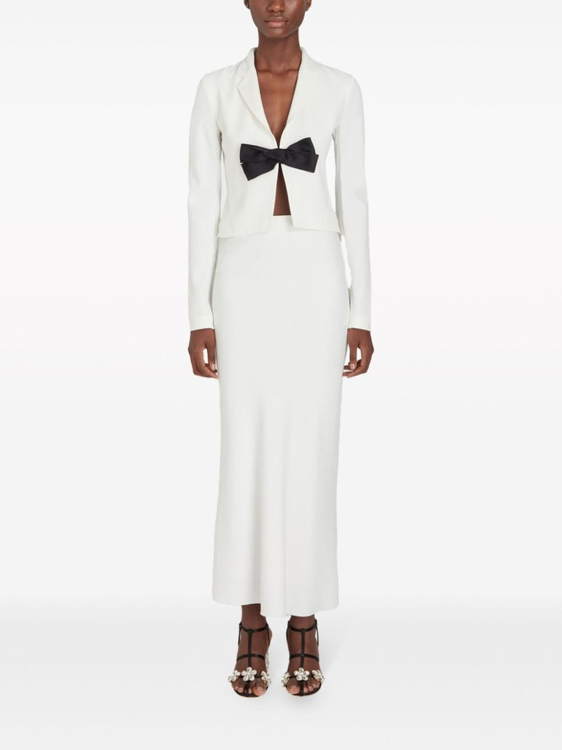 GIAMBATTISTA VALLI high-waist crepe maxi skirt outlook