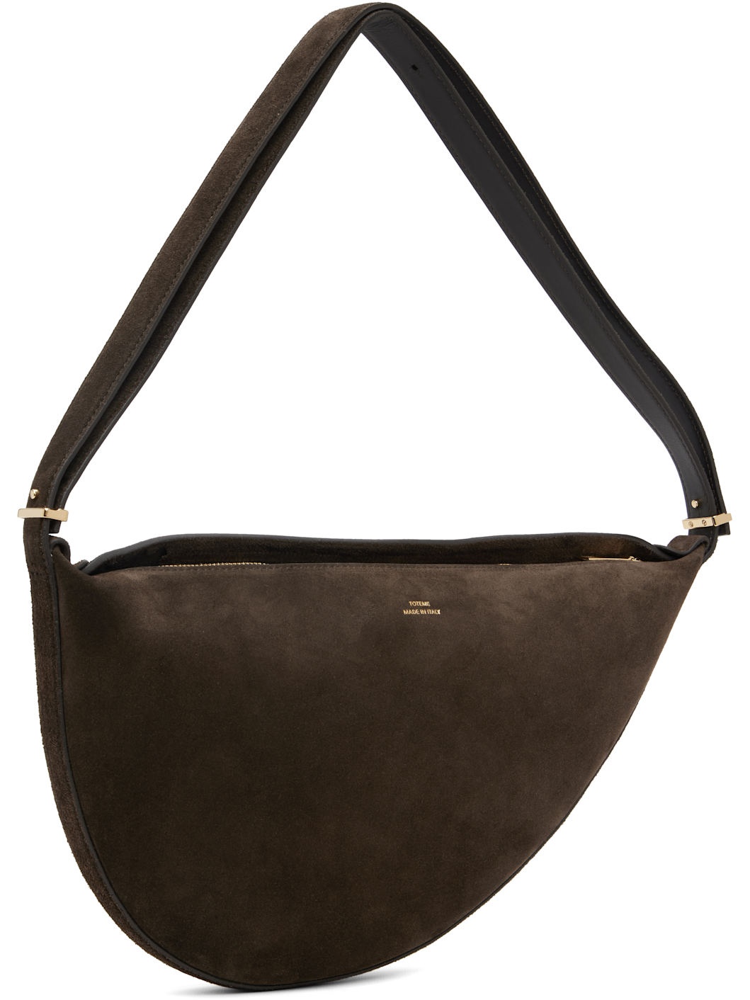Brown Suede Scooped Sling Bag - 2