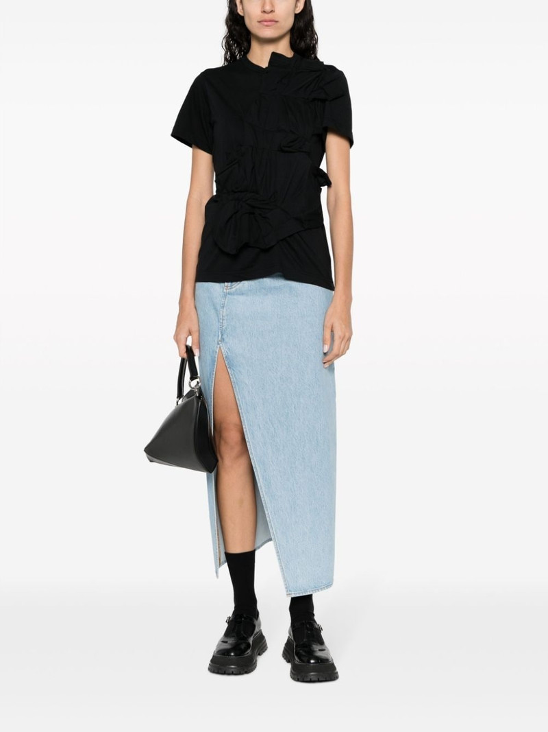 Comme Des Garçons ruched panelled T-shirt outlook
