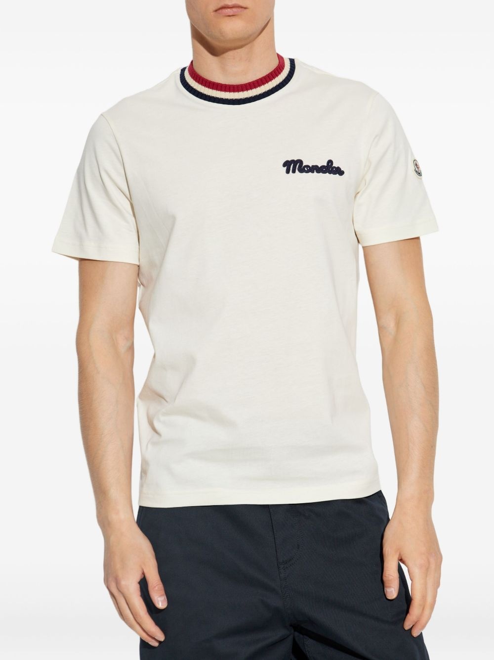 logo-embroidered T-shirt - 3