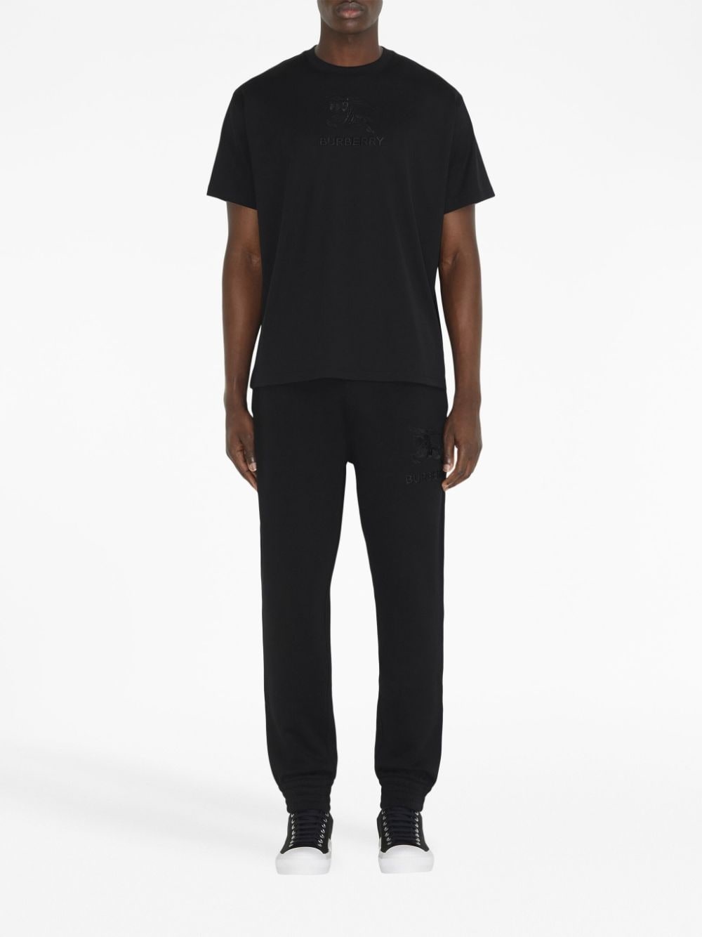 EKD-embroidery cotton track pants - 2