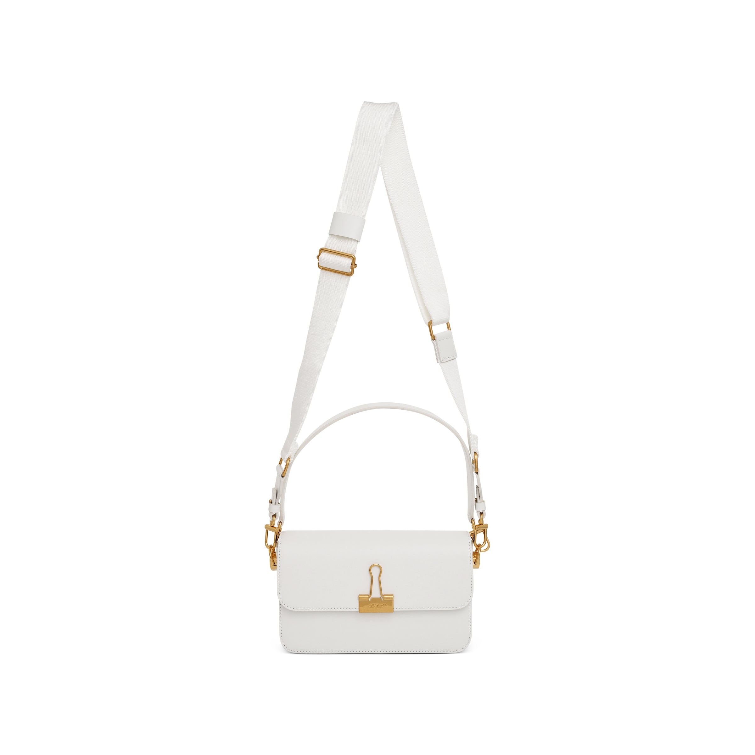Plain Binder Small Shoulder Bag in White - 5