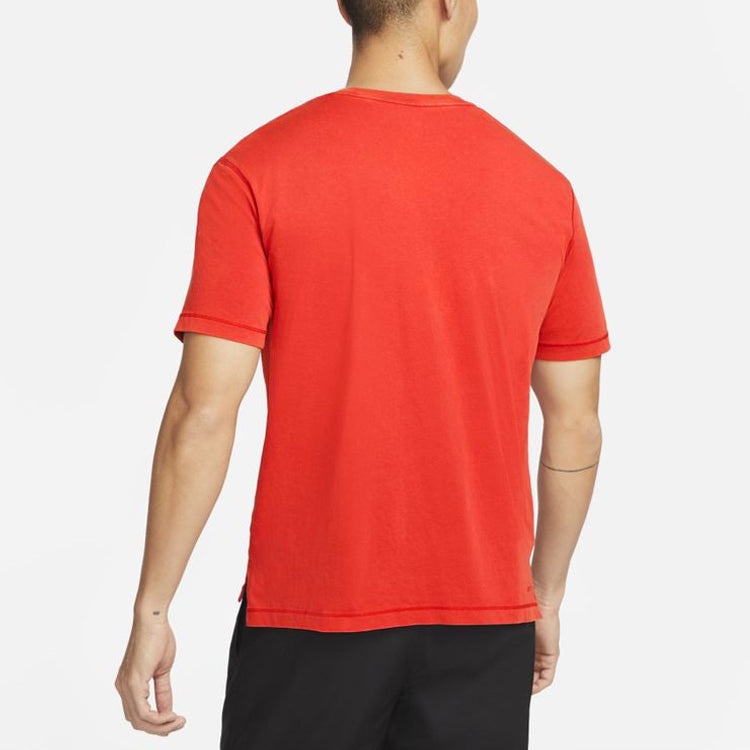 Men's Air Jordan Dri-FIT Logo Quick Dry Sports Short Sleeve Red T-Shirt DH8922-687 - 4