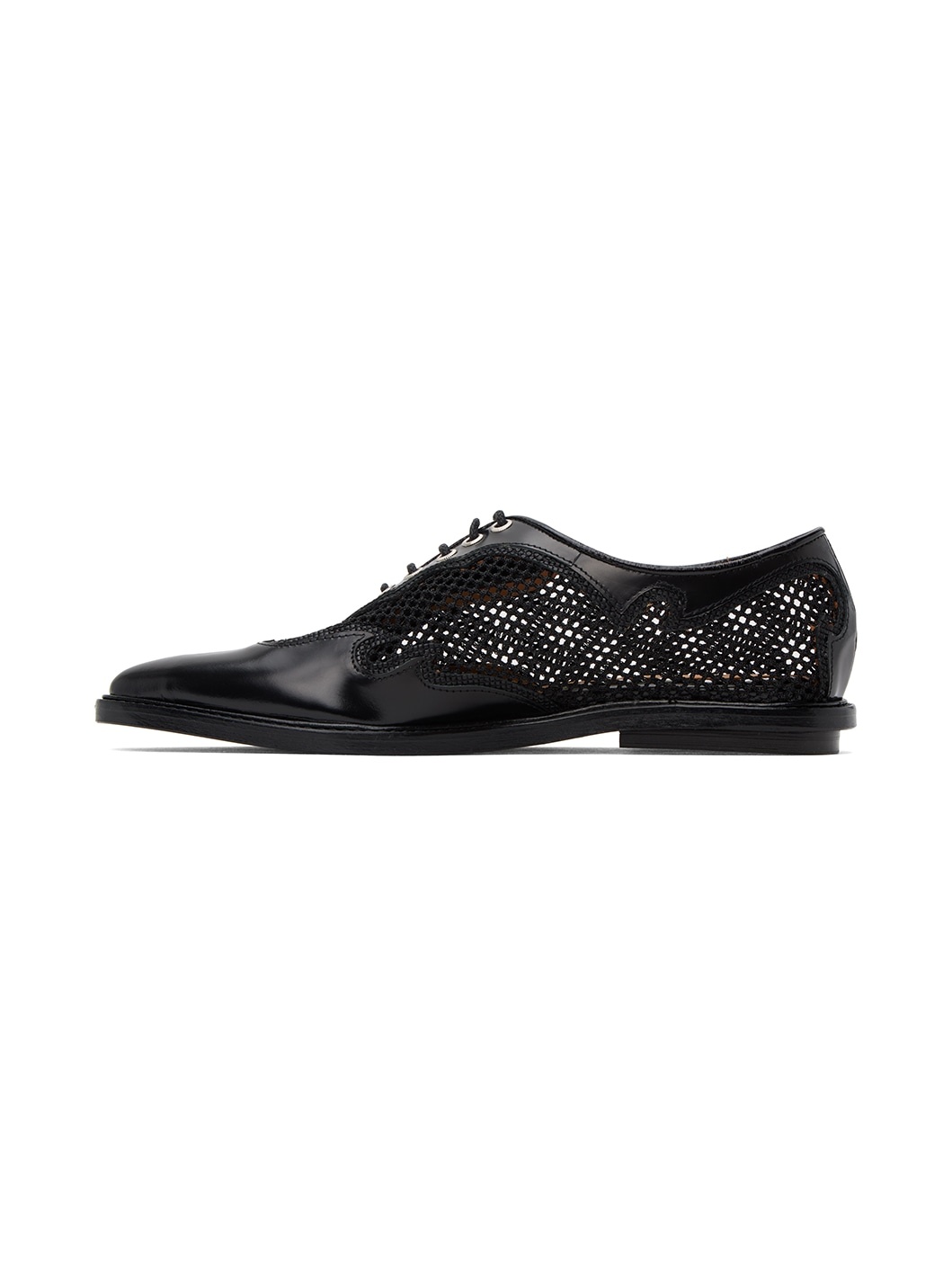 Black Lace-Up Oxfords - 3