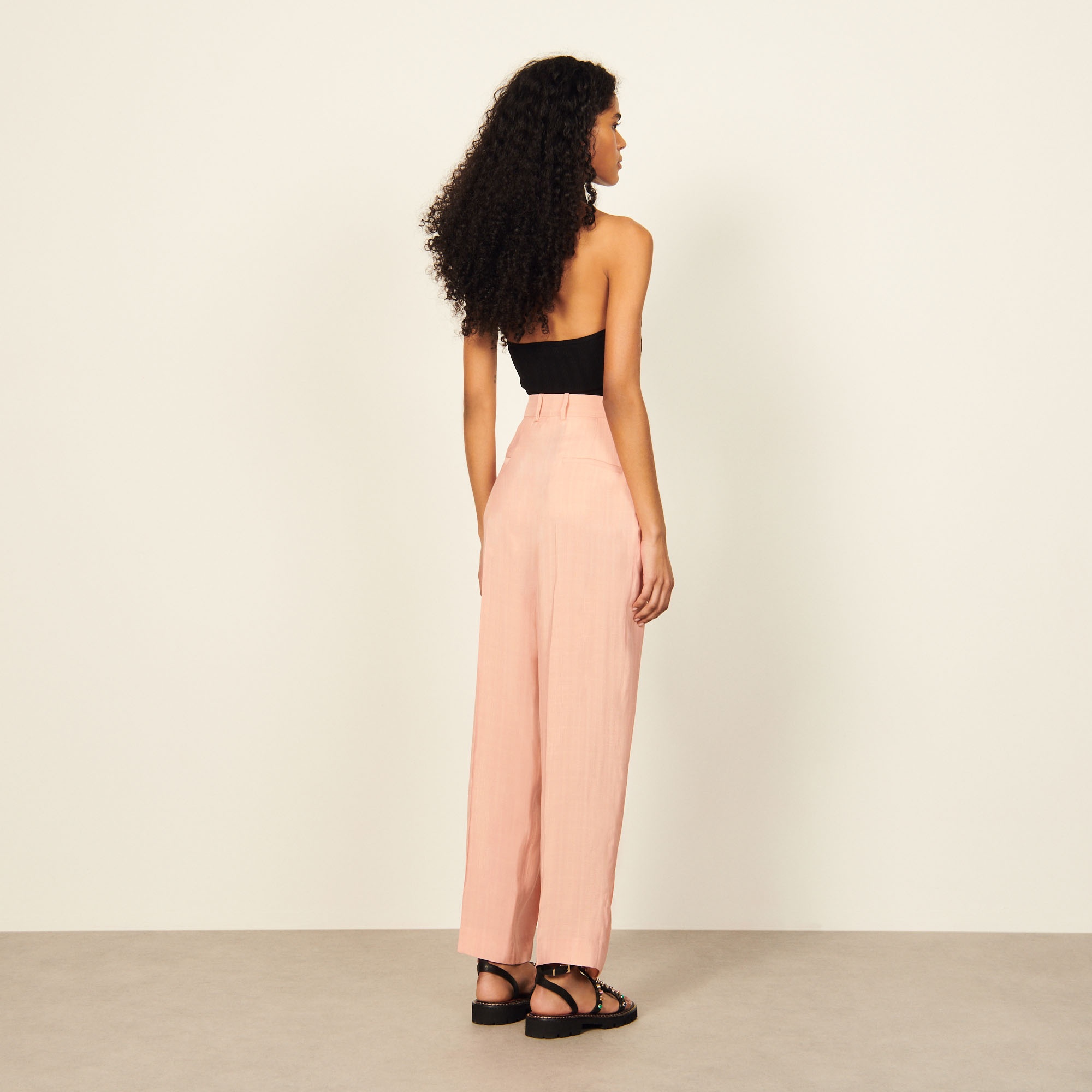 Straight pants with pleats - 3