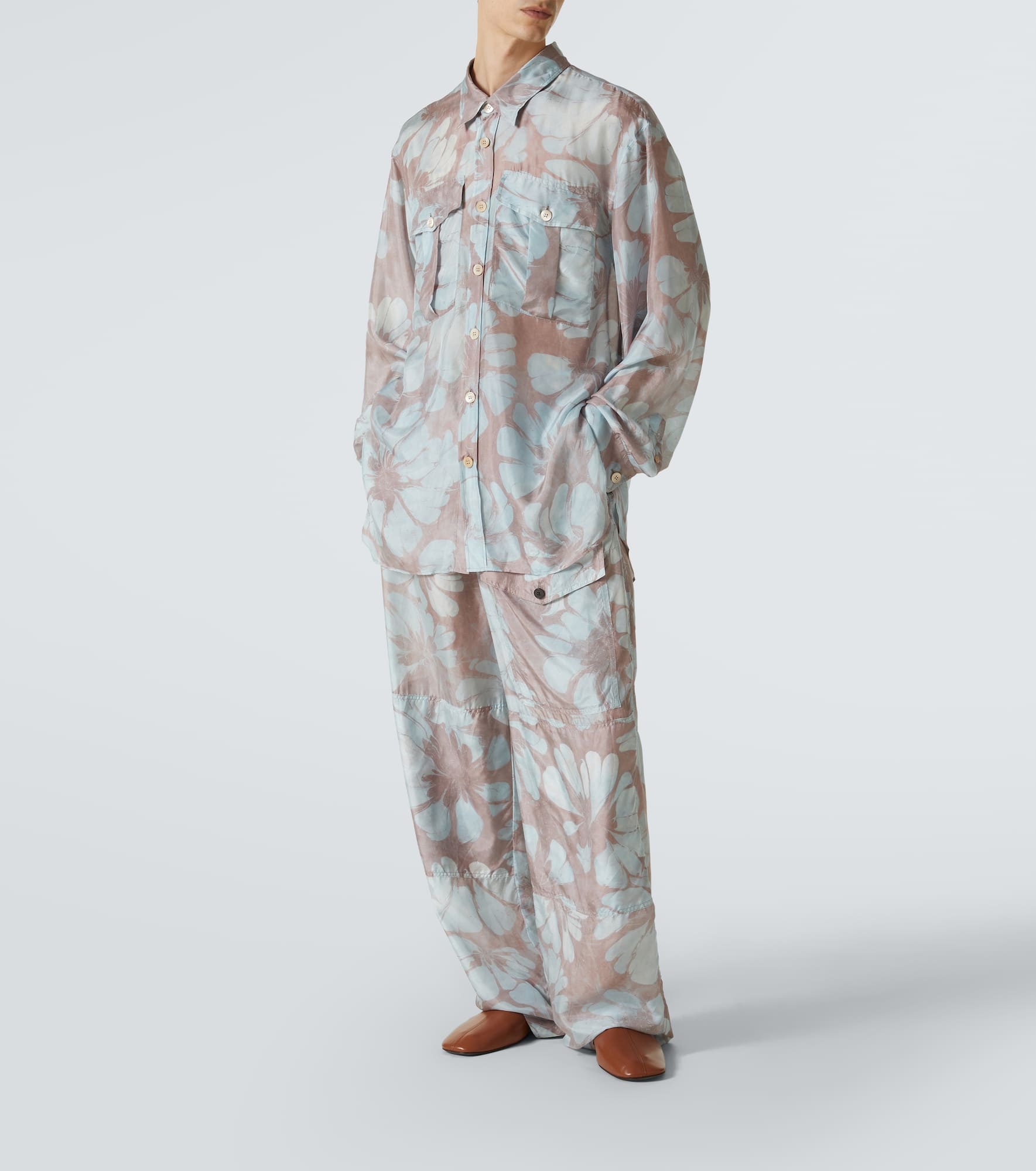 Floral silk shirt - 2