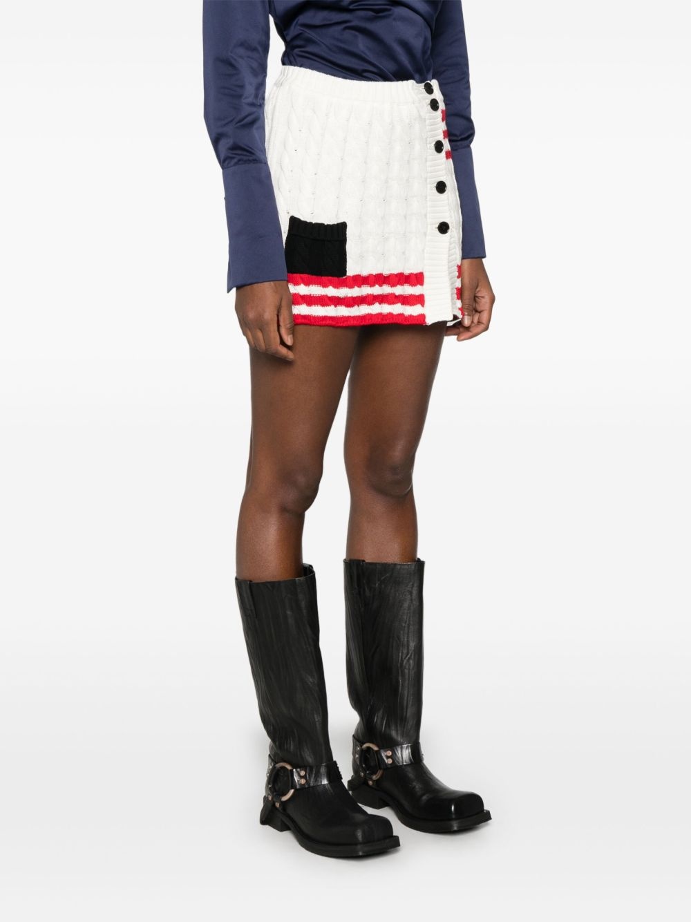 cable-knit mini skirt - 3