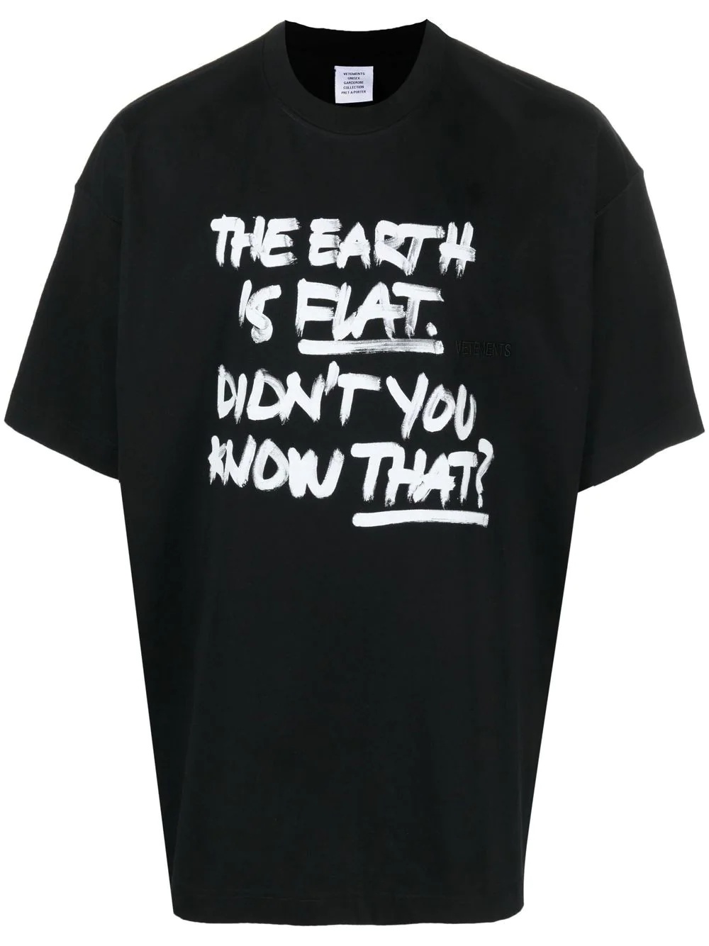 slogan-print oversized T-shirt - 1