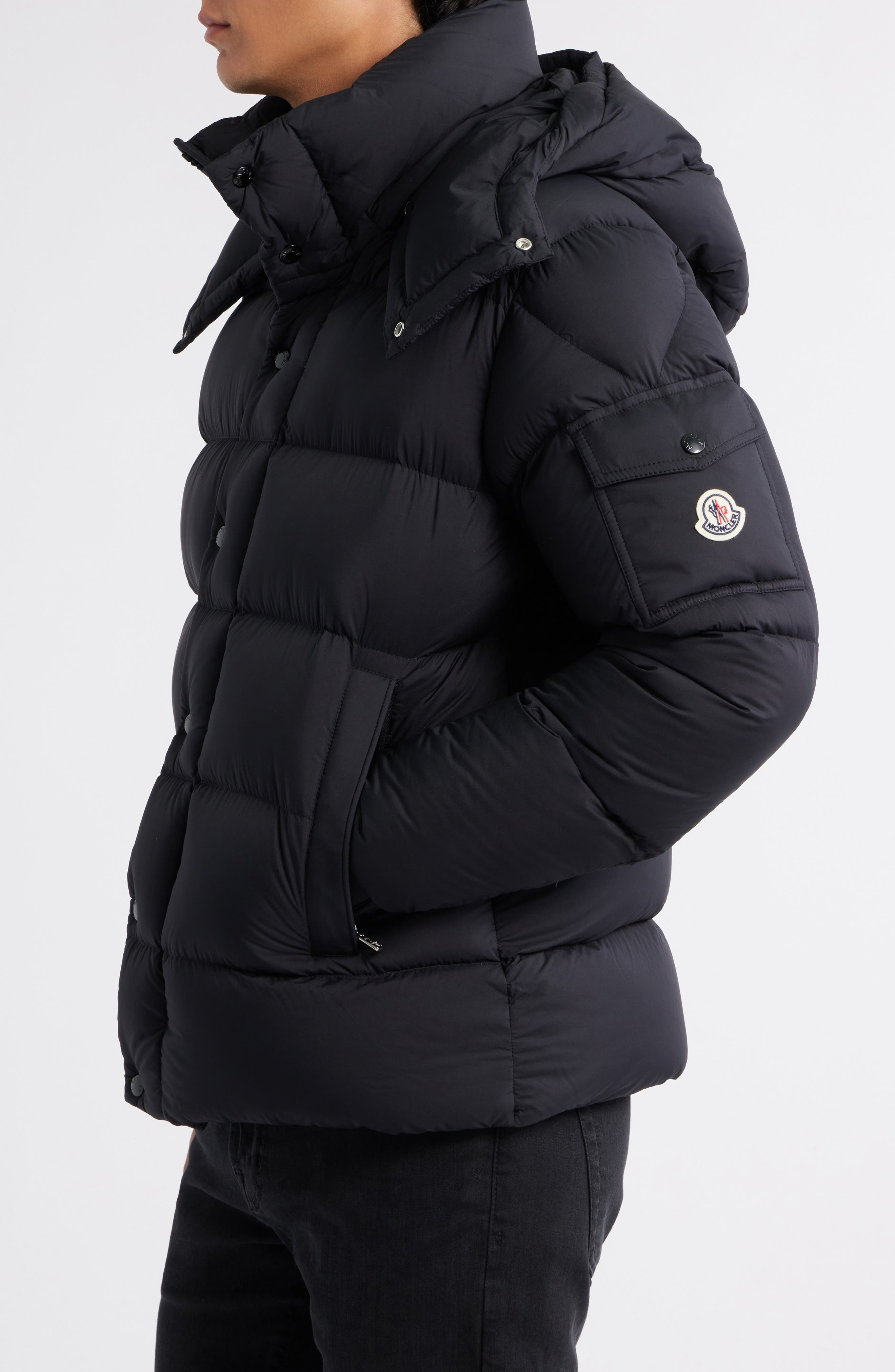 Moncler Maya 70 Hooded Quilted Down Jacket in Black at Nordstrom - 3
