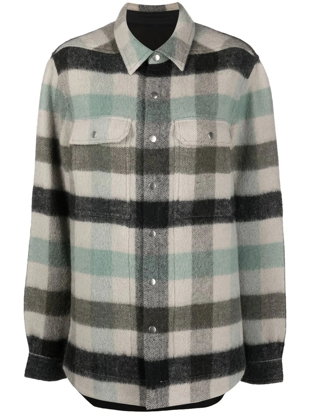 checked  oversize overshirt - 1