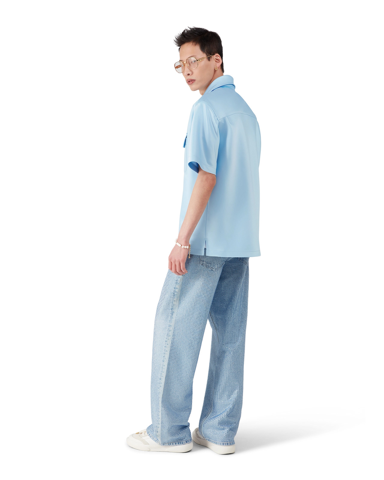 Satin Quarter Zip Shirt | Casablanca Paris - 3