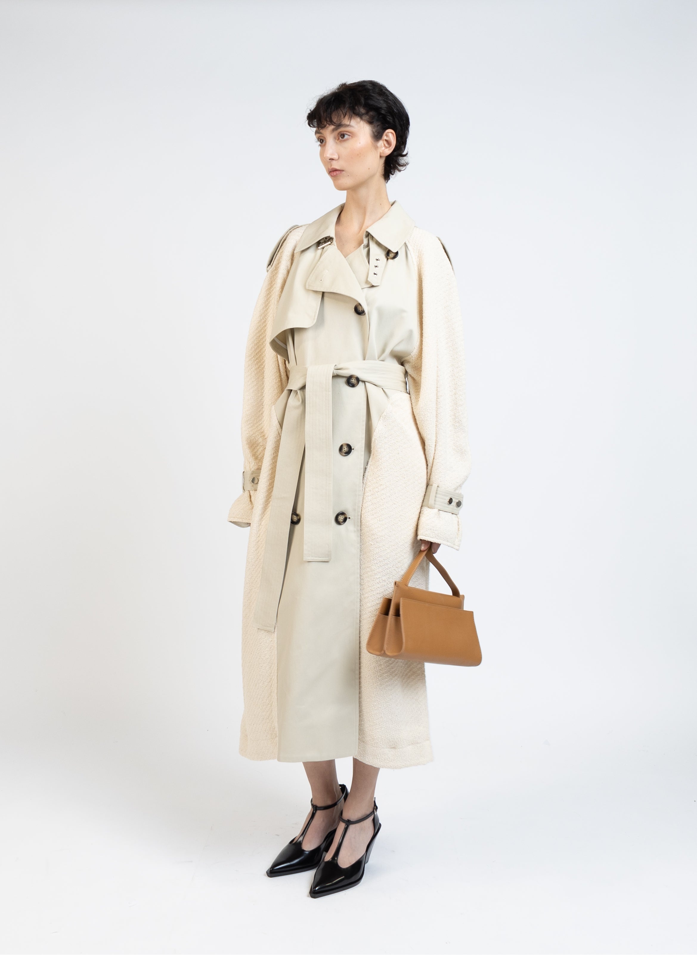 Double Breasted Trench Coat/Beige - 3