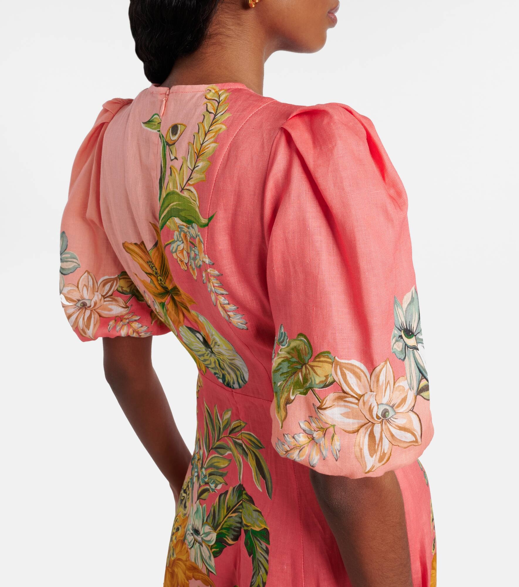 Anika floral linen maxi dress - 6