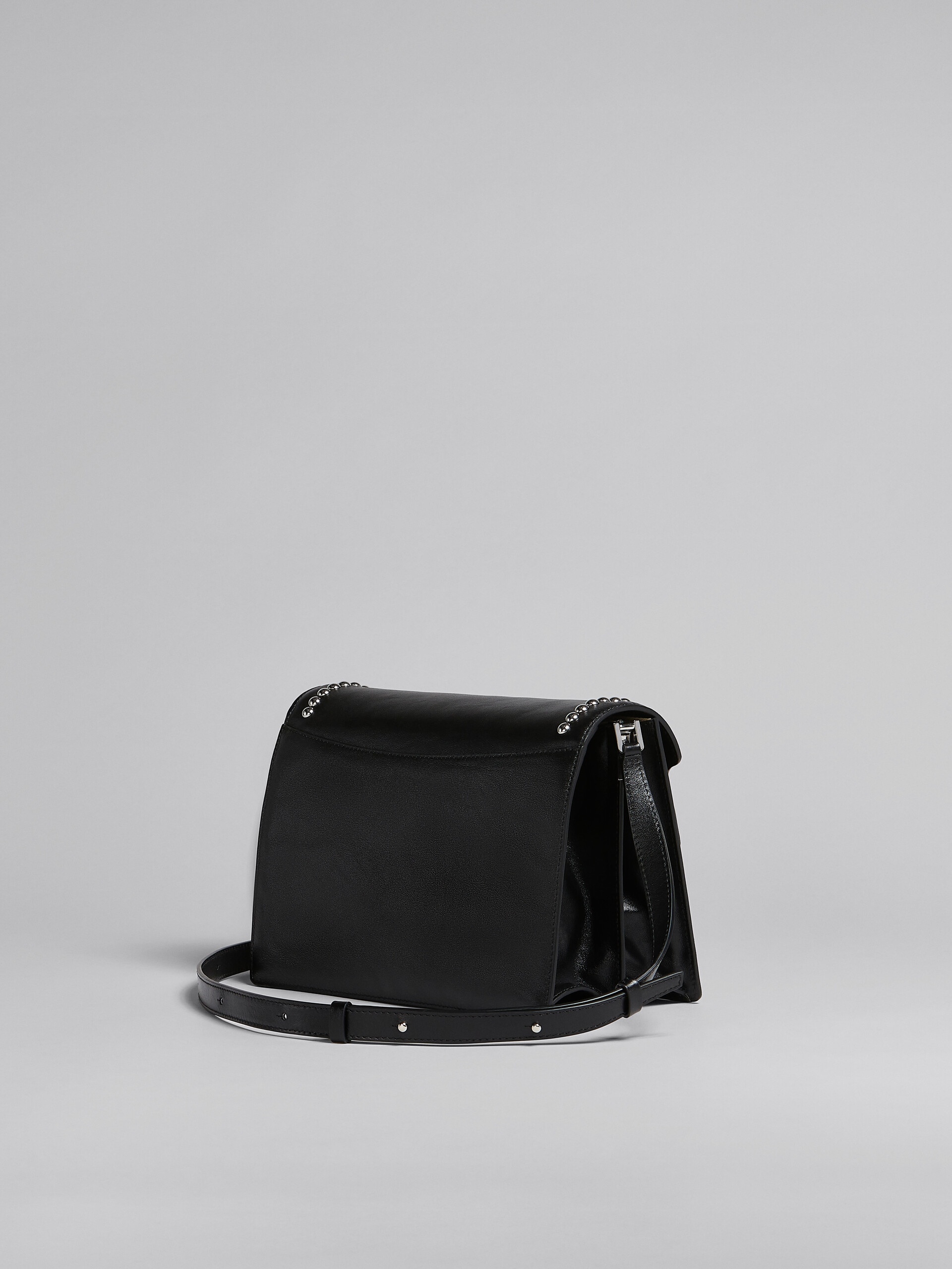 Marni TRUNK SOFT LARGE BAG IN BLACK LEATHER WITH STUDS