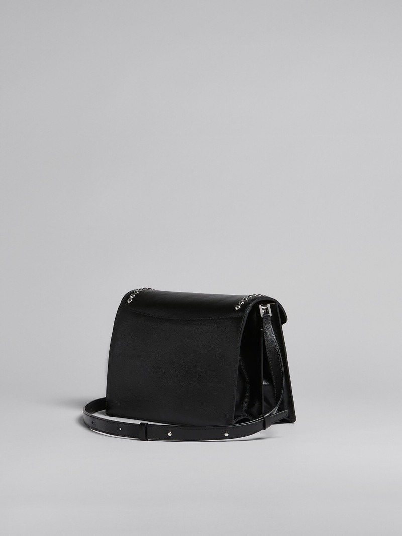 TRUNK SOFT LARGE BAG IN BLACK LEATHER WITH STUDS 3