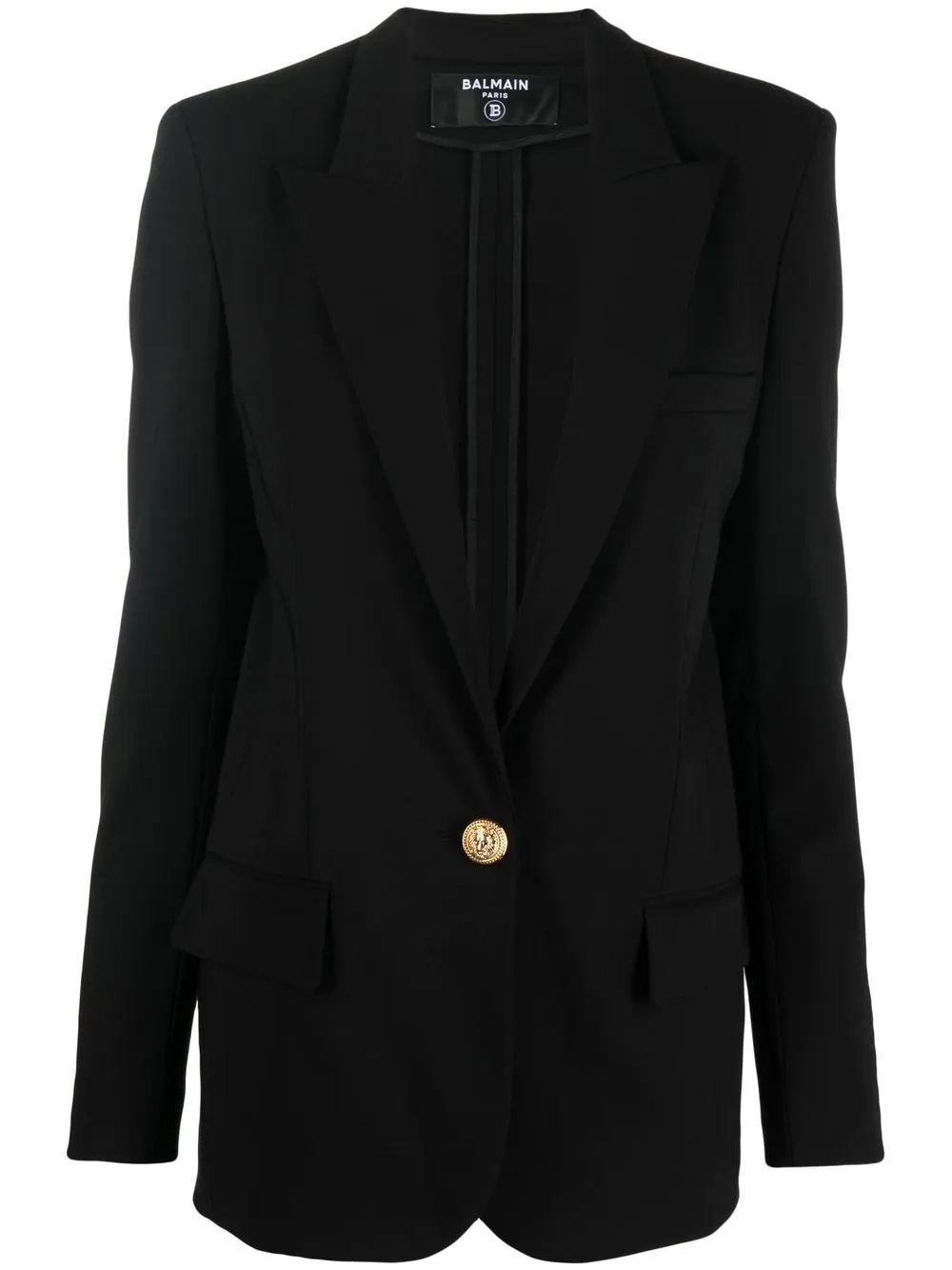 embossed-buttons single-breasted blazer - 1