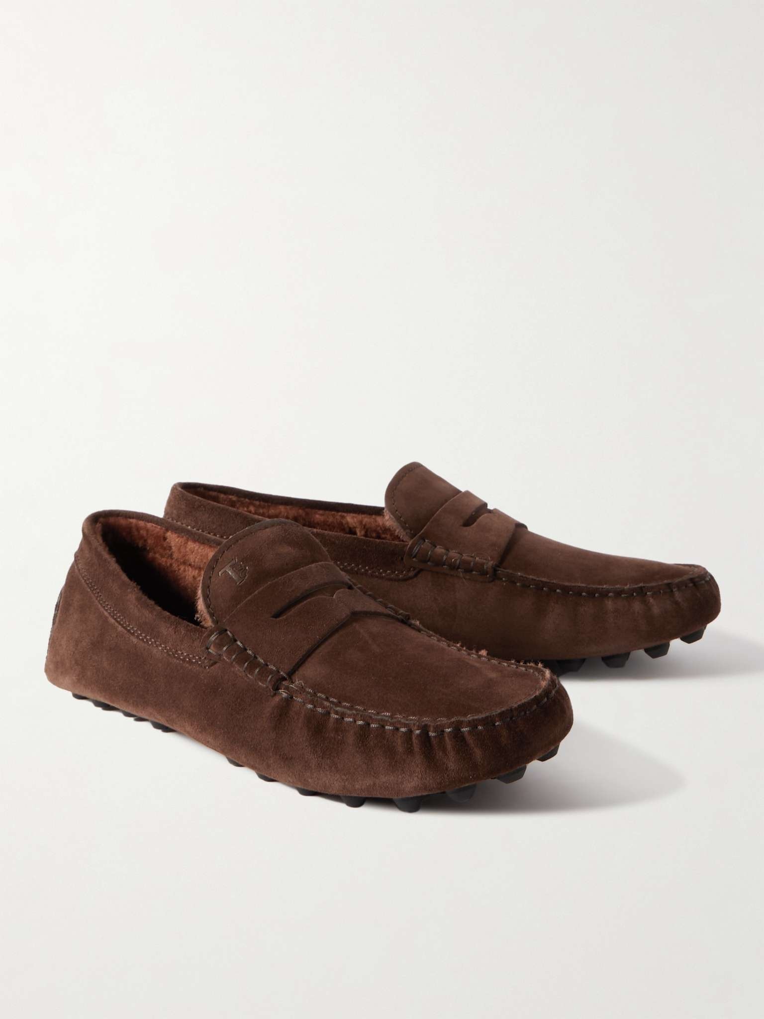 Gommino Shearling-Lined Driving Shoes - 4