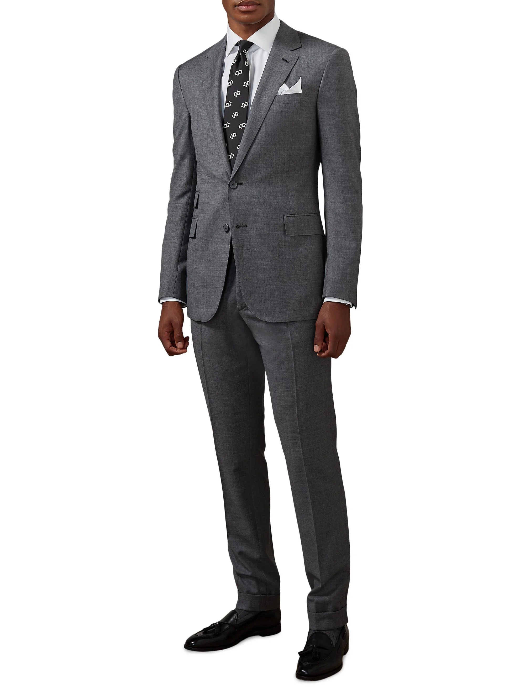 Men's Gregory Wool Single-Breasted Suit - Grey Multi - 1