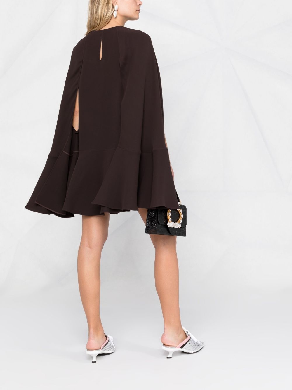 silk cape dress - 6