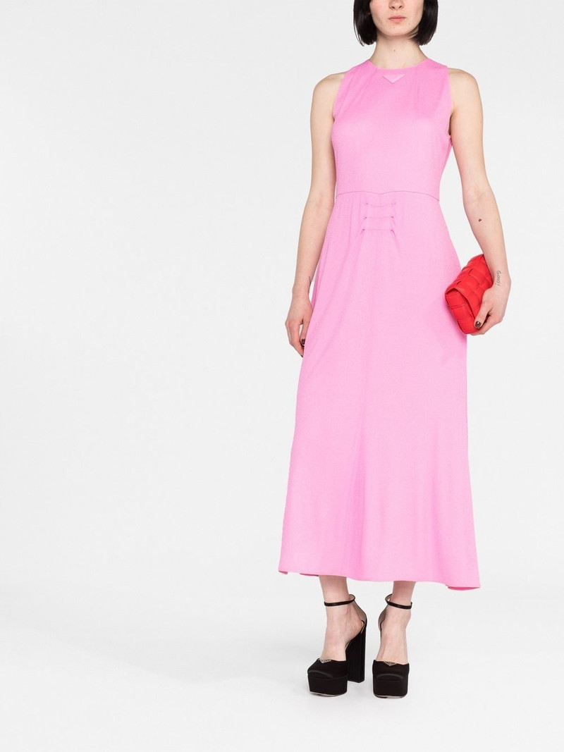 Prada triangle logo maxi dress outlook
