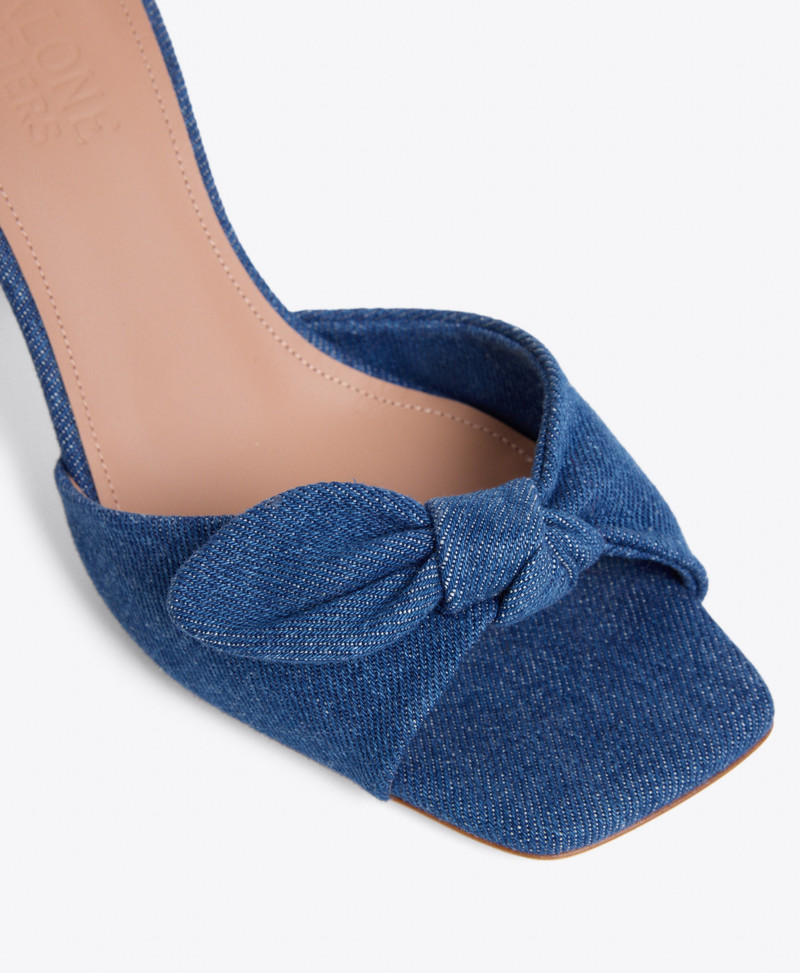 Vargas 70 Blue Denim Heeled Sandals 4