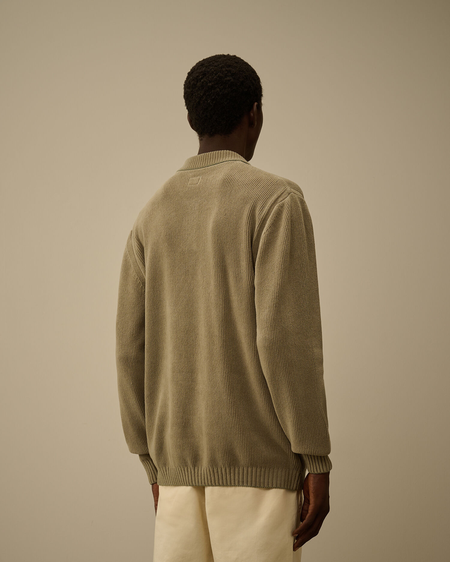 Cotton Chenille Polo Sweater - 4
