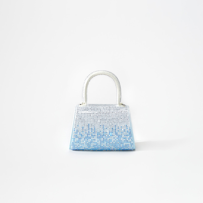 Blue Ombre Rhinestone Bow Micro Bag 3