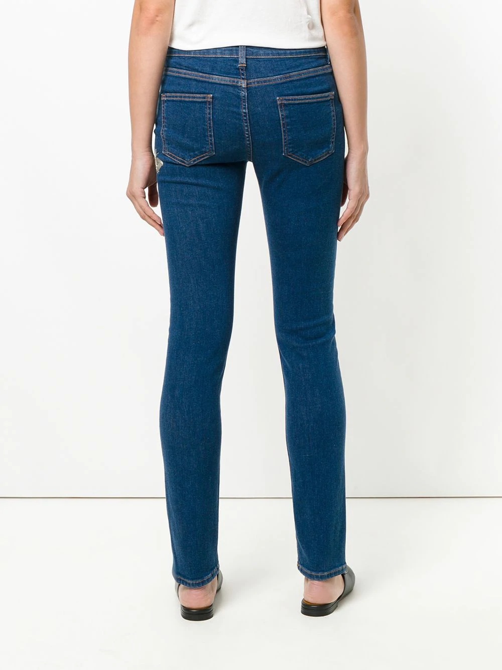 embroidered skinny jeans - 4