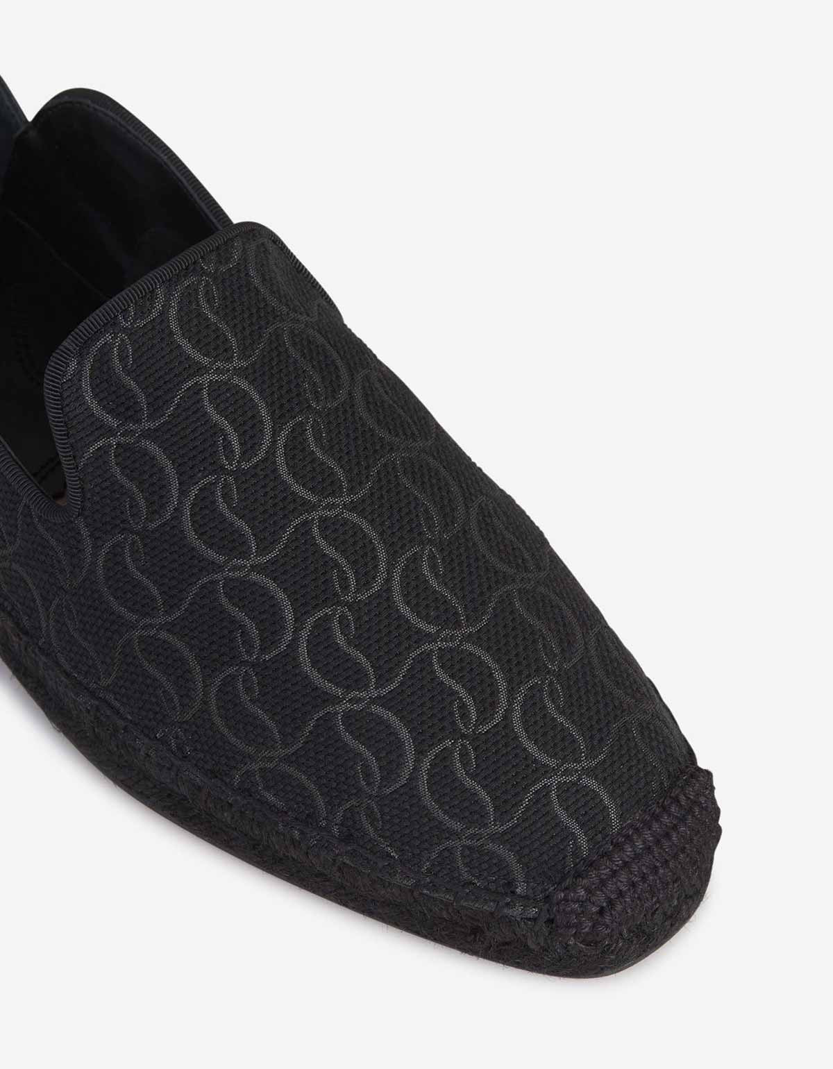 Christian Louboutin Espadon CL Jacquard Black Espadrilles - 5