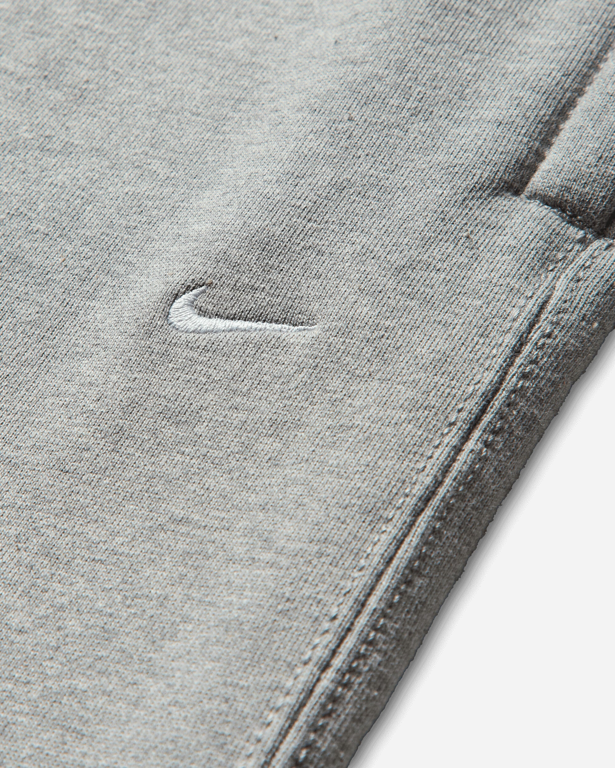 Men's Solo Swoosh Open Hem Fleece Sweatpants Dark Grey Heather - 3