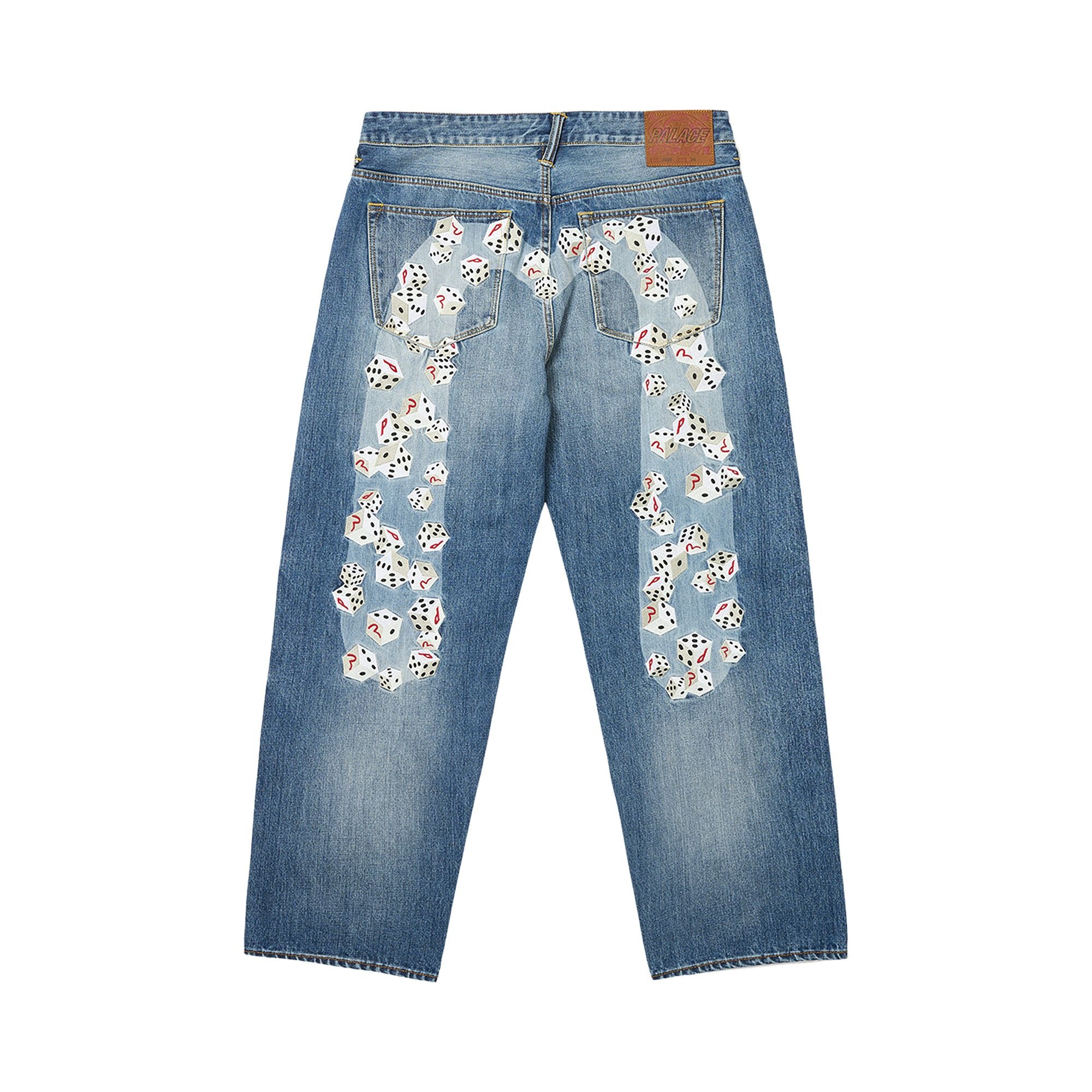 Palace x Evisu Dice Denim Jean 'Light Wash' - 2