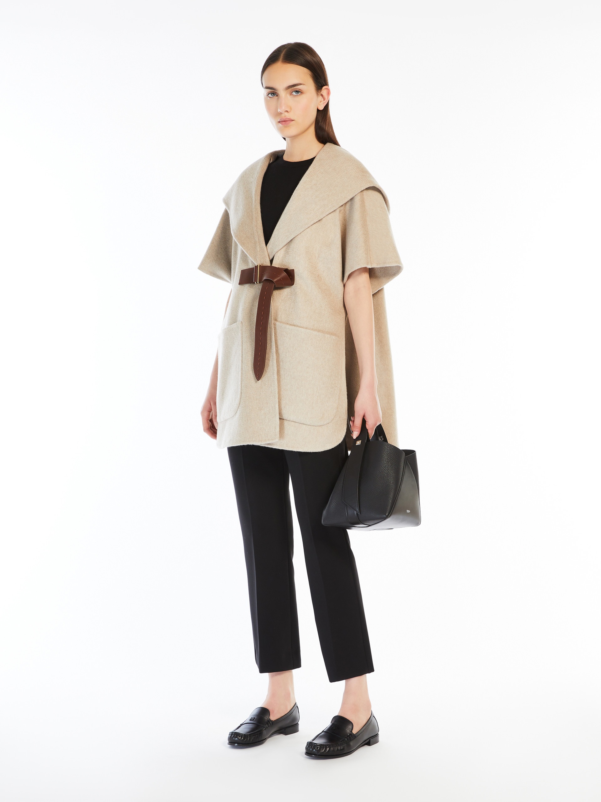 DORICO Sable-look cashmere cape - 2