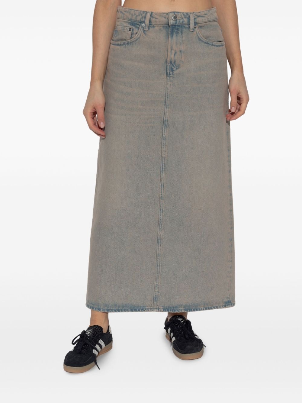 denim midi skirt - 2