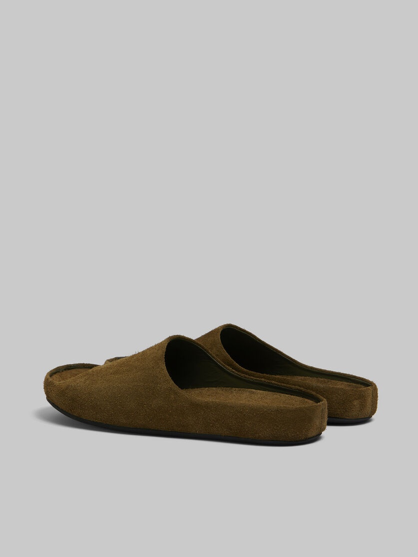 Marni GREEN SUEDE FUSSLIDE SANDAL | REVERSIBLE