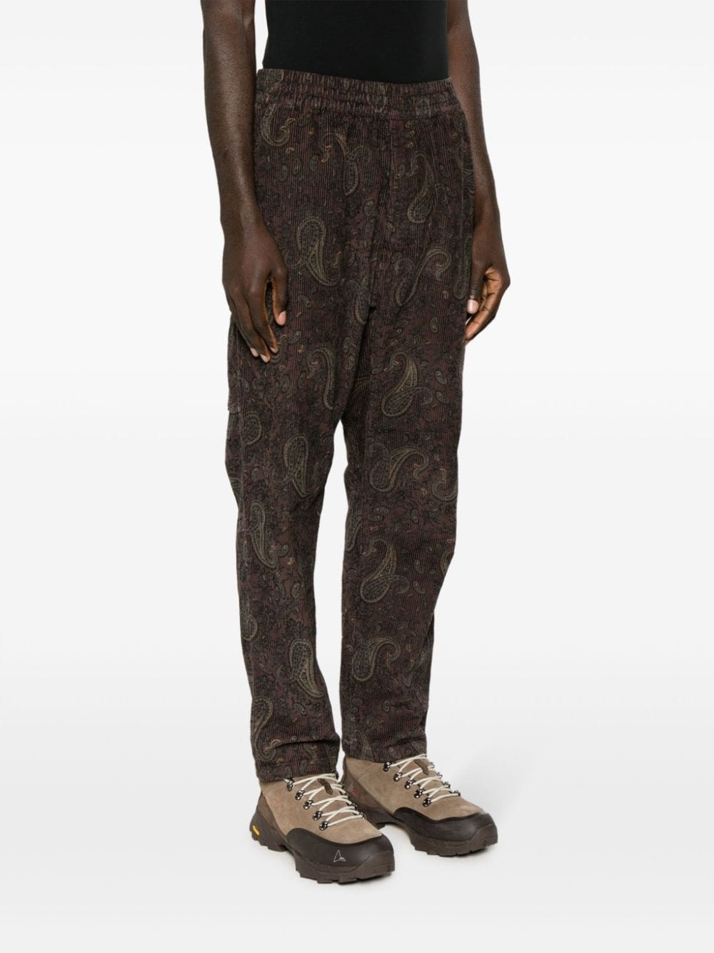 Flint paisley-print corduroy trousers - 3