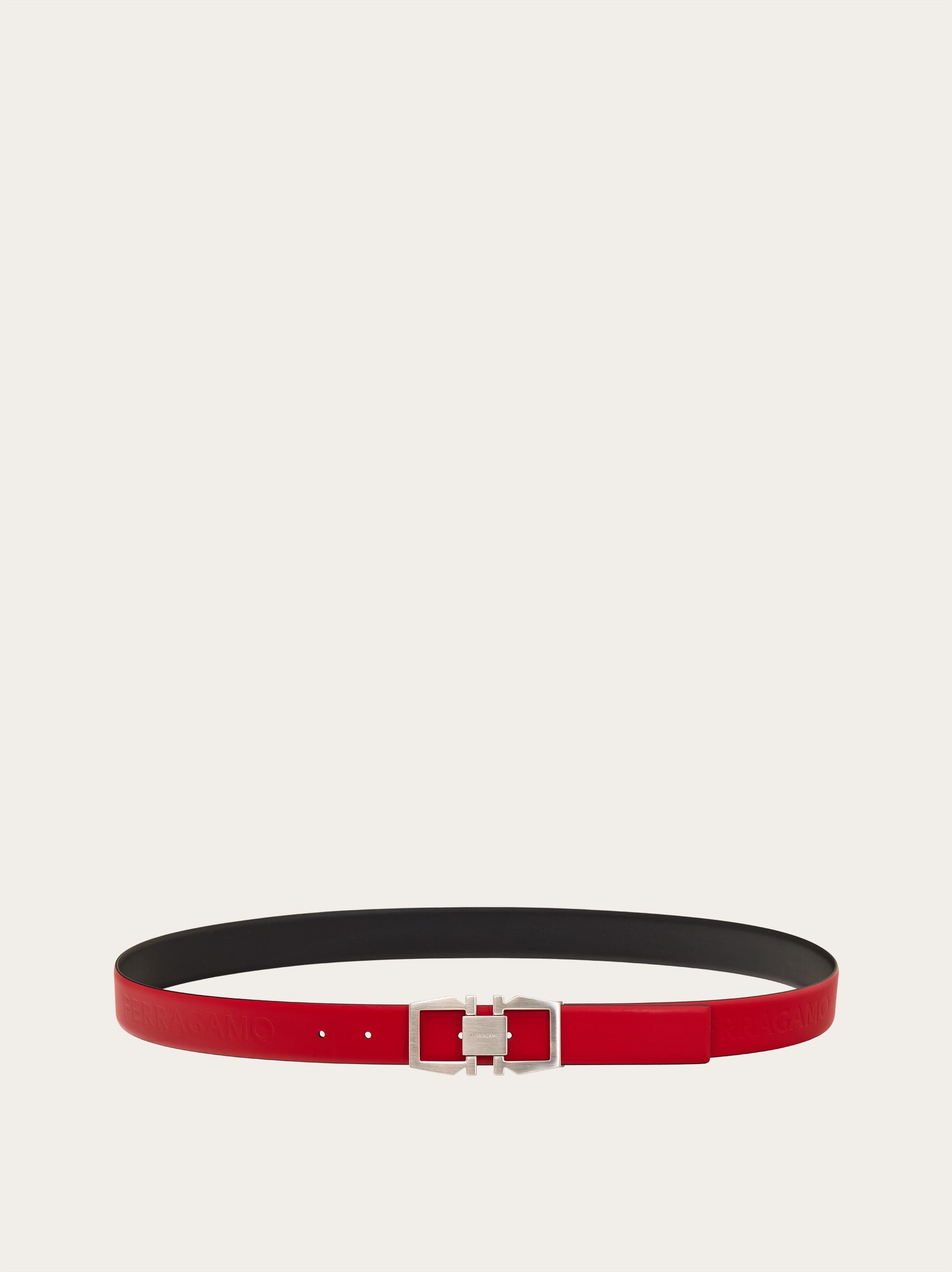 Adjustable belt with Gancini buckle - 3