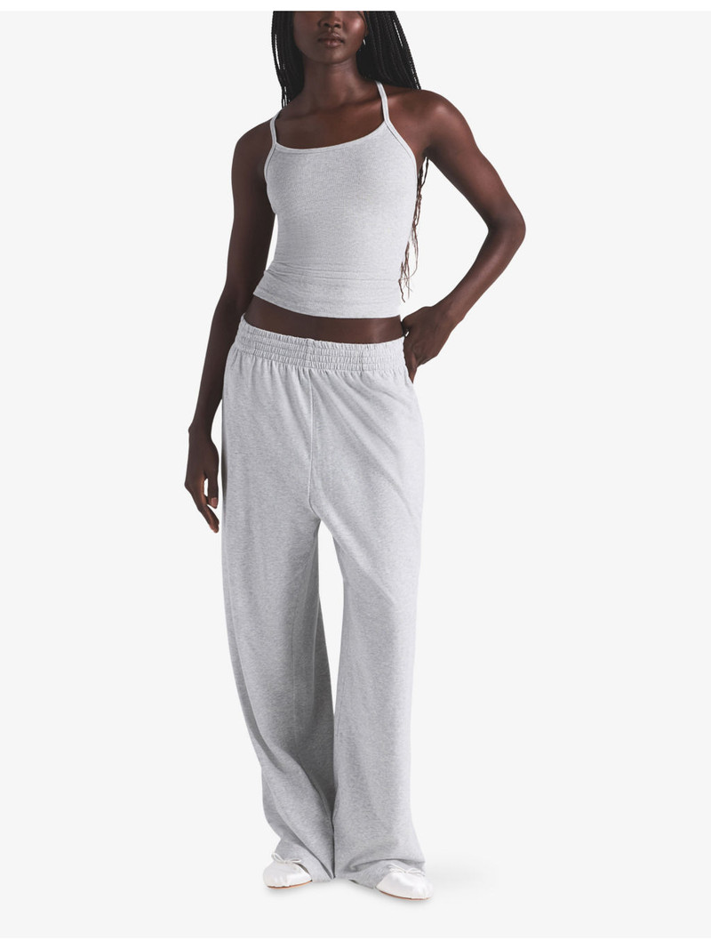 SKIMS Rib Scoop Long Cotton-Jersey Tank Top outlook