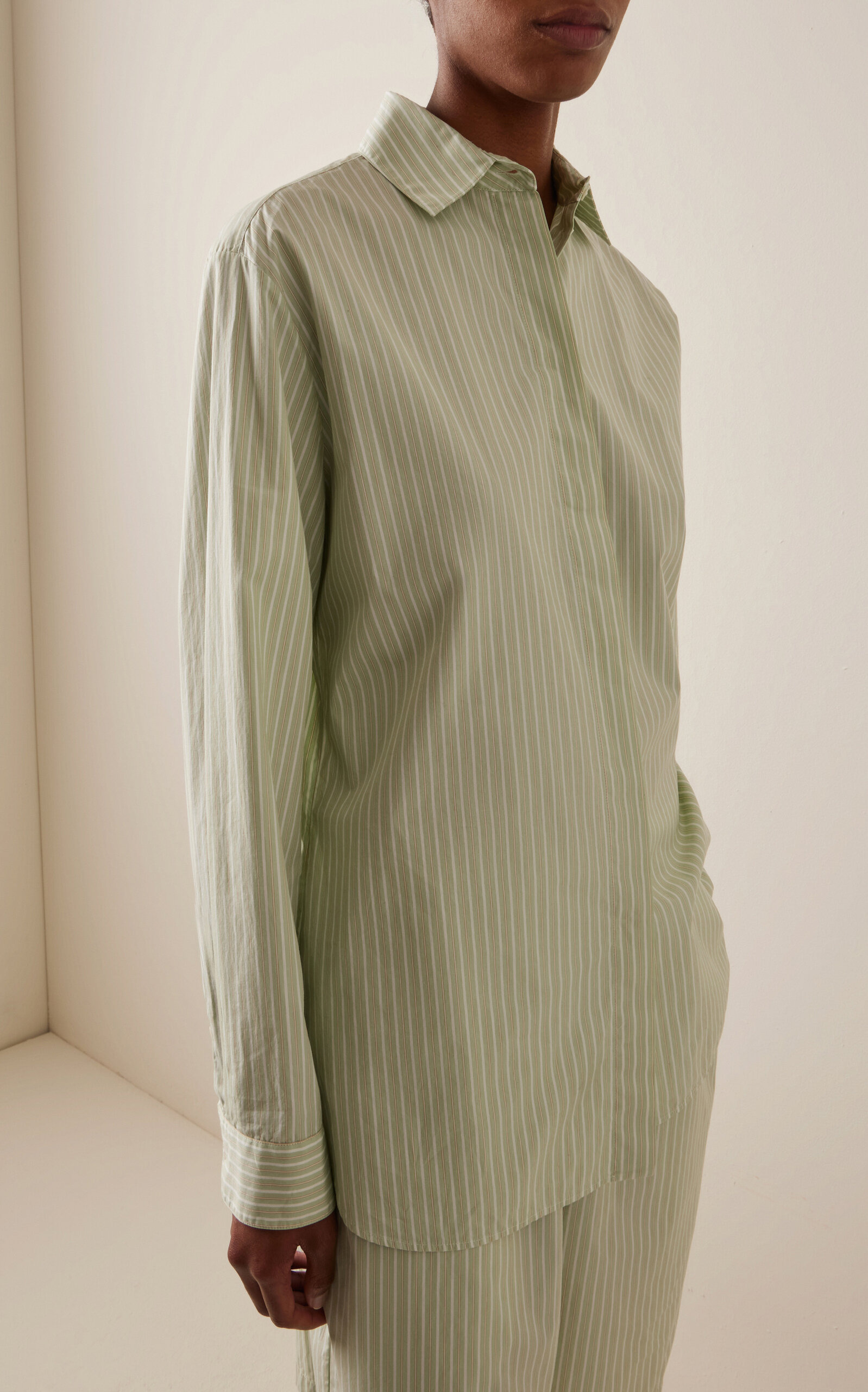 Vanda Cotton Poplin Shirt green - 2