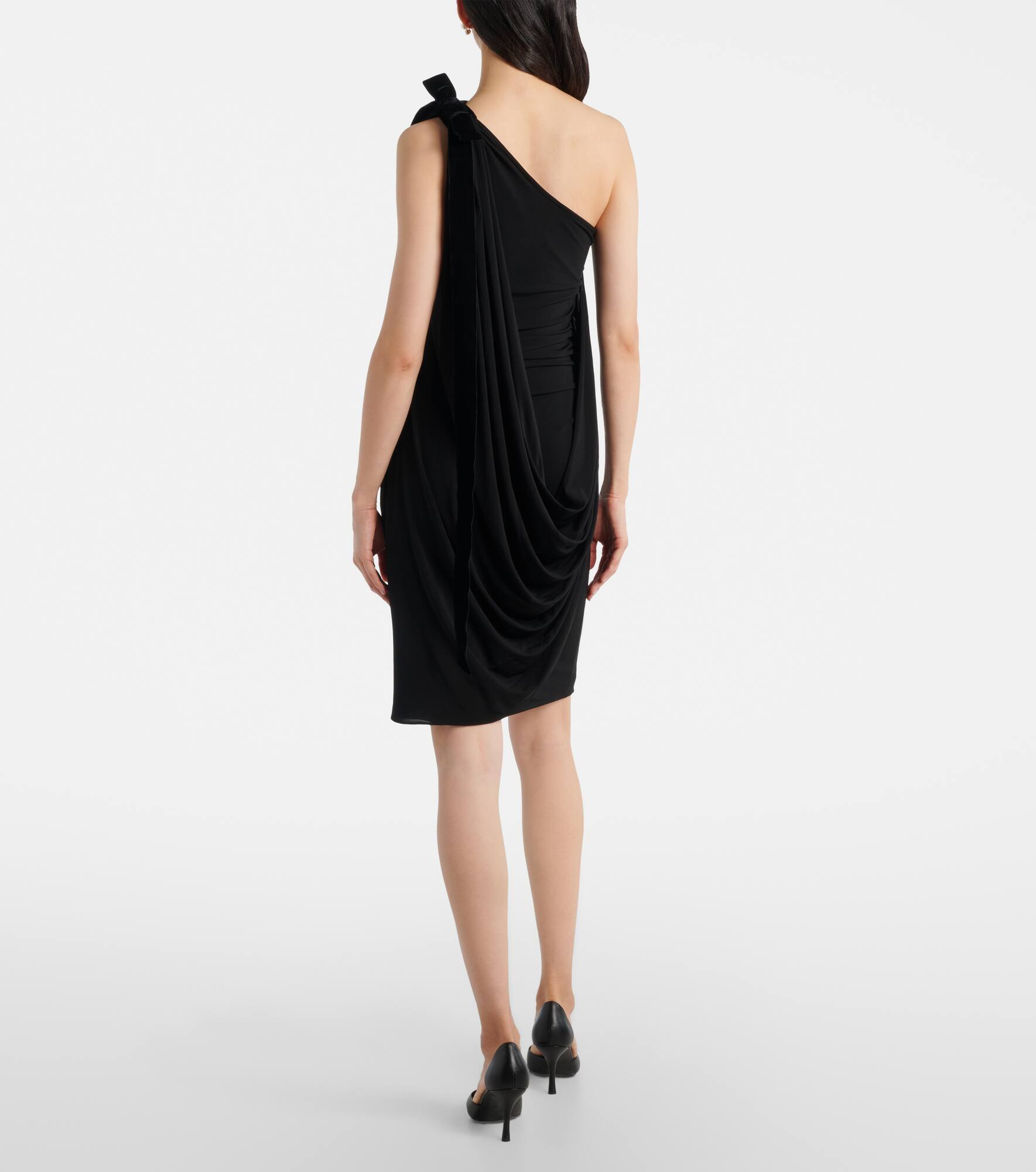 Draped one-shoulder minidress - 3
