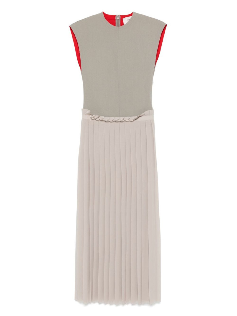 plissé-detail dress 1