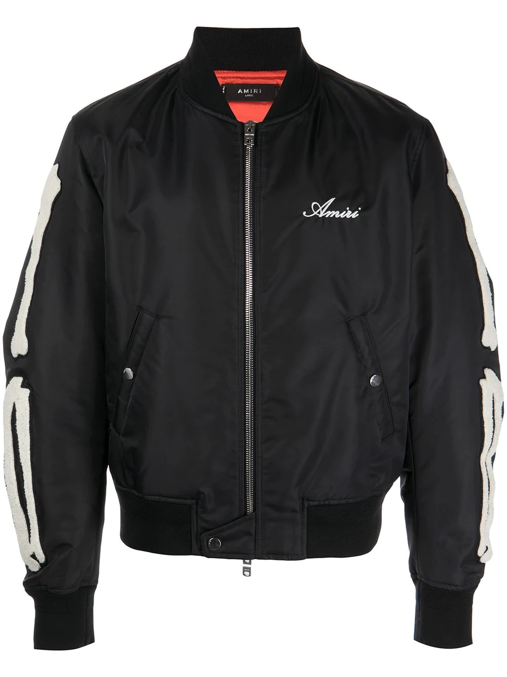 applique-detail bomber jacket - 1