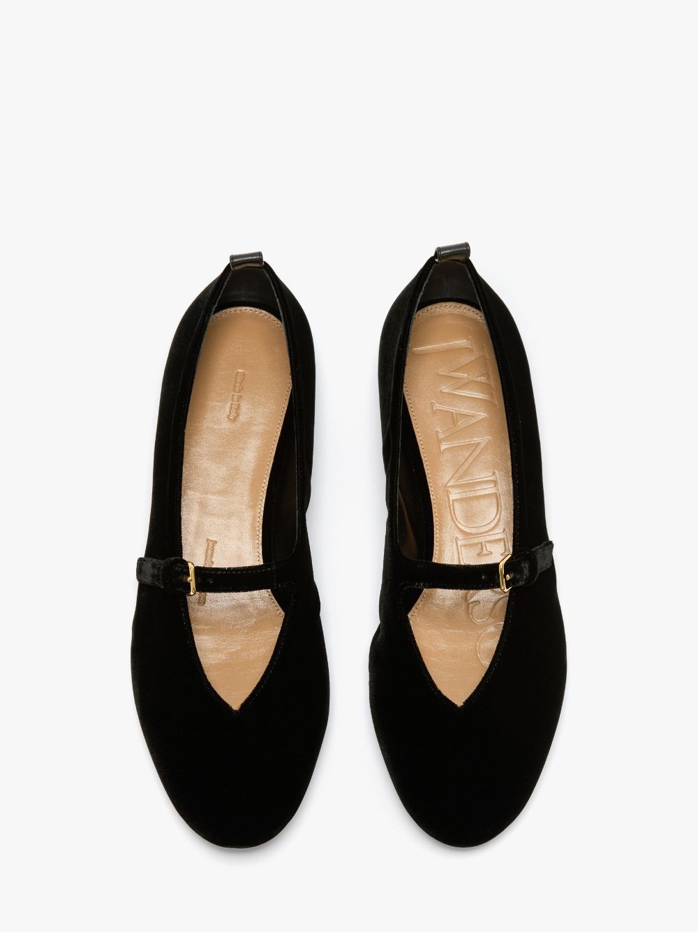 VELVET BALLERINAS WITH STRAP - 4