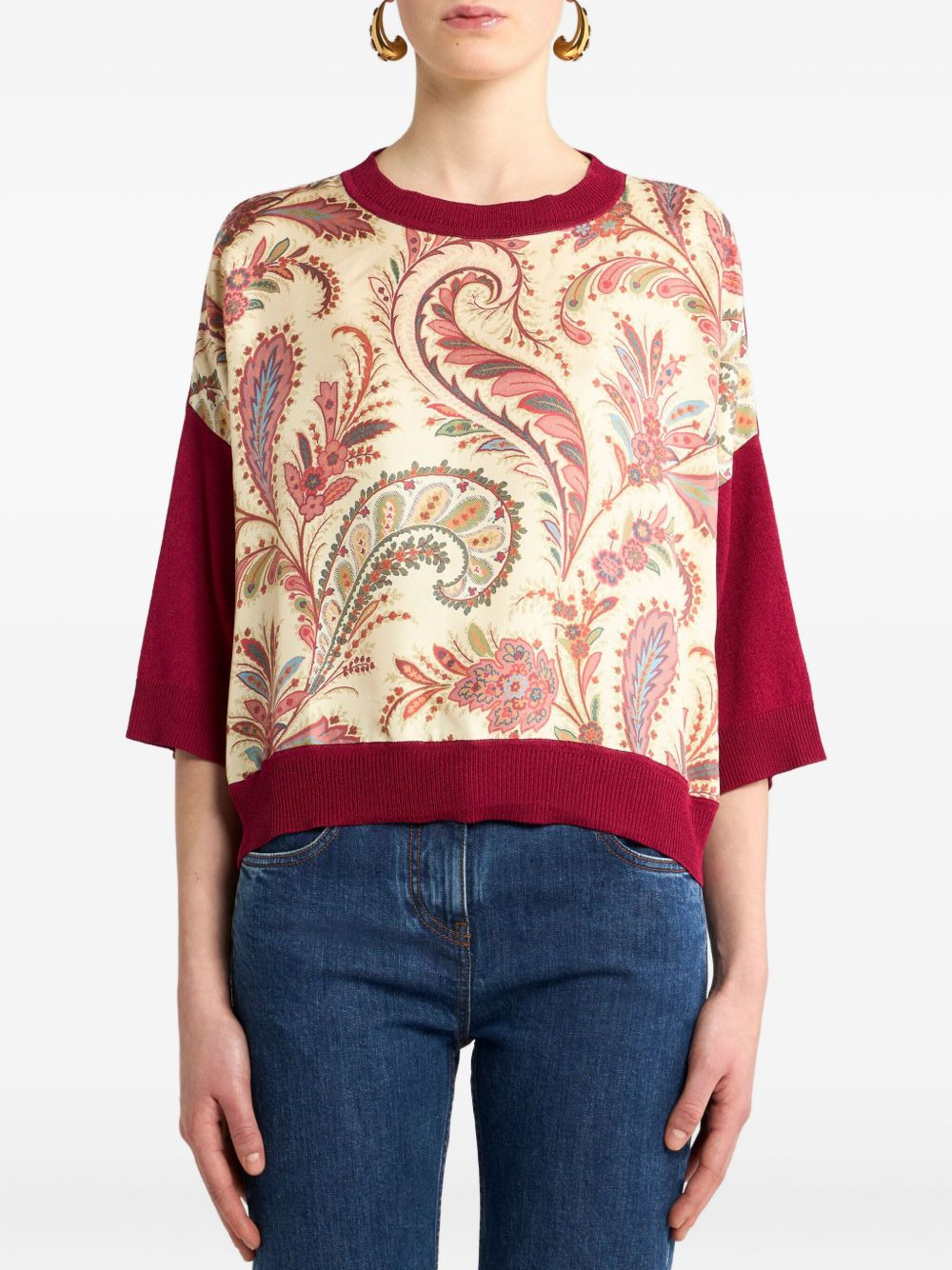 paisley-print T-shirt - 2