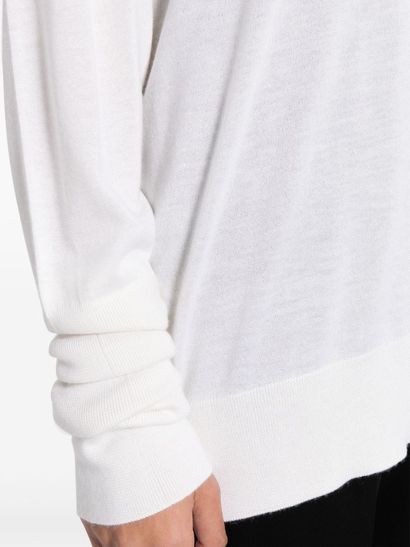V-neck fine-knit jumper 5