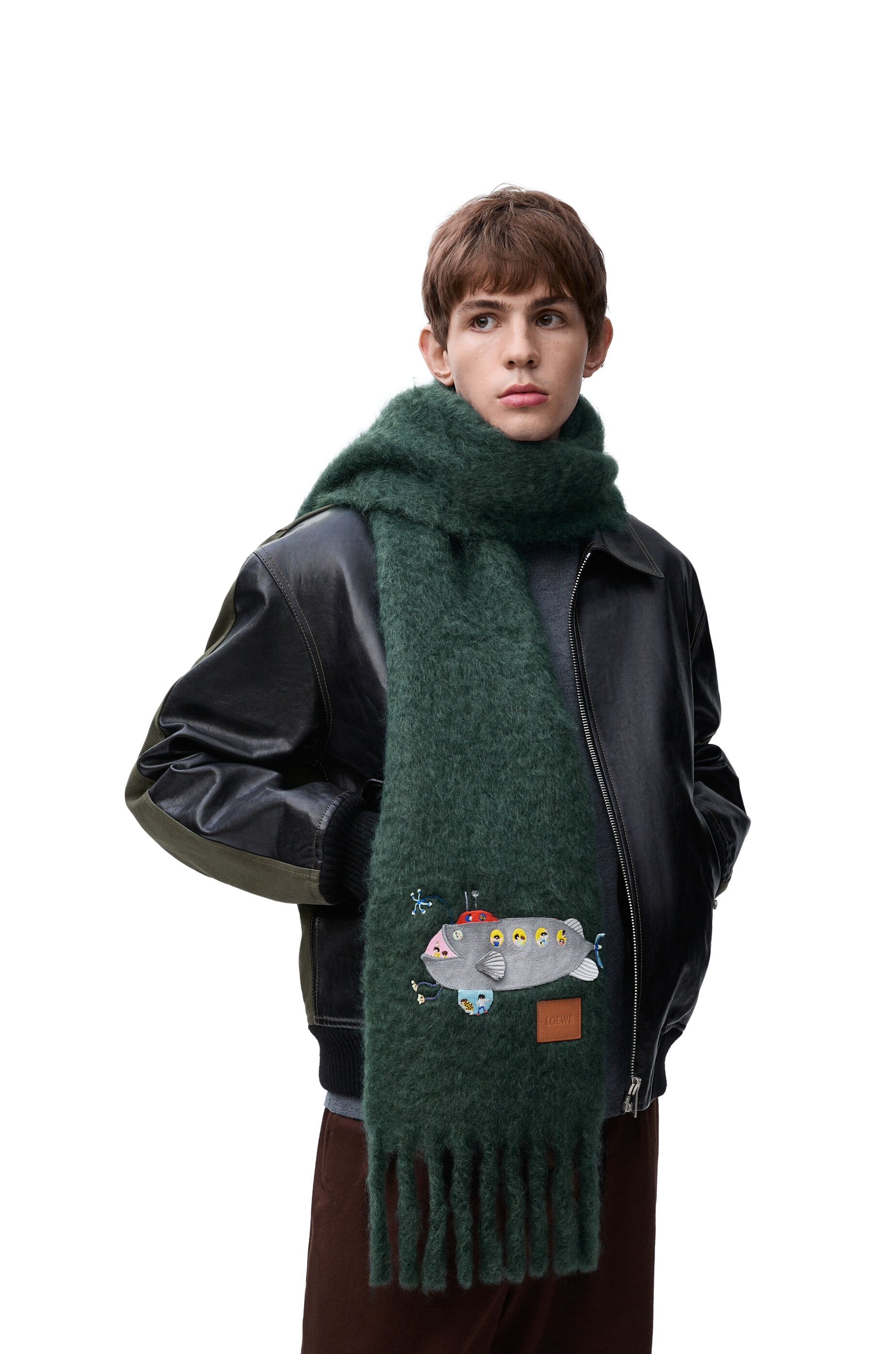 Submarine scarf in mohair and wool blend - 2